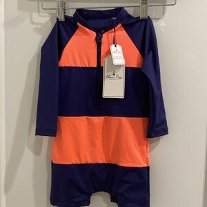 NWT Morgan Swim Onesie Rash Guard UPF 50,by Classic Prep |Size 9-12 mth